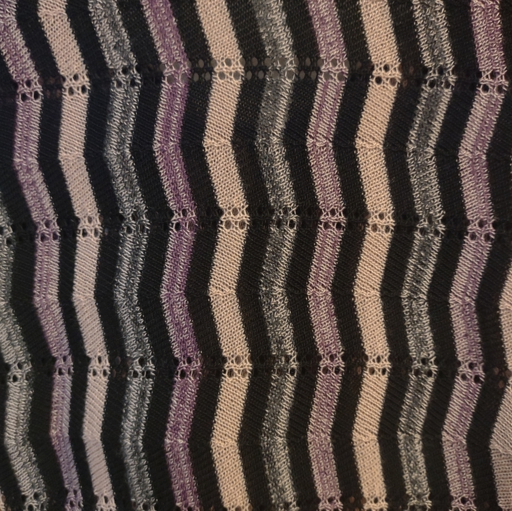 Y2K Rampage Clothing Co. Vintage 90s Zigzag Black Pink Sweater Top Size M - Picture 12 of 13